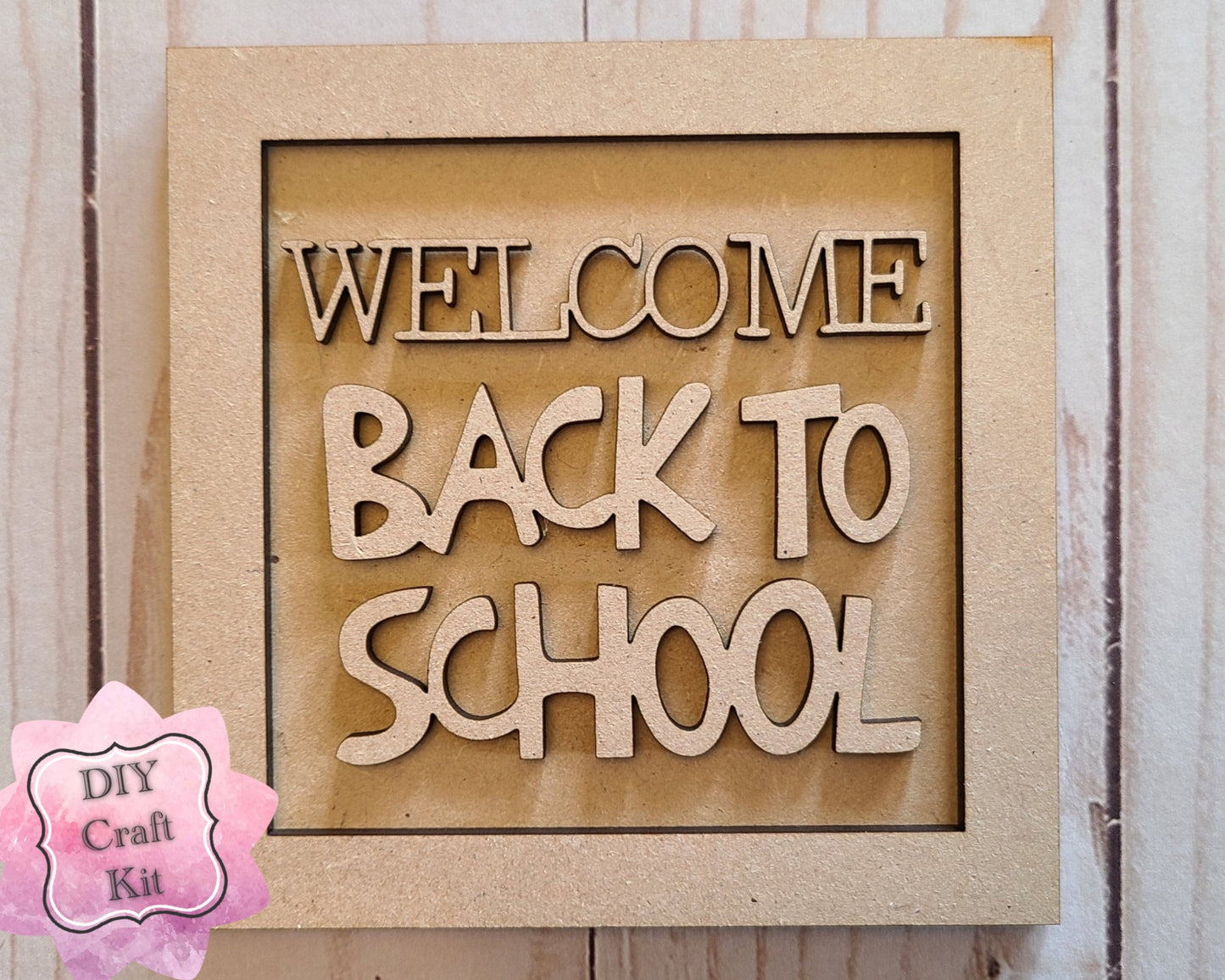 Welcome back to school DIY Craft Kit #2547 Multiple Sizes Available - Unfinished Wood Cutout Shapes
