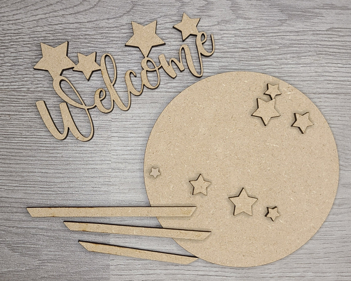 Patriotic Welcome 4th of July #2921 - Multiple Sizes Available - Unfinished Wood Cutout Shapes