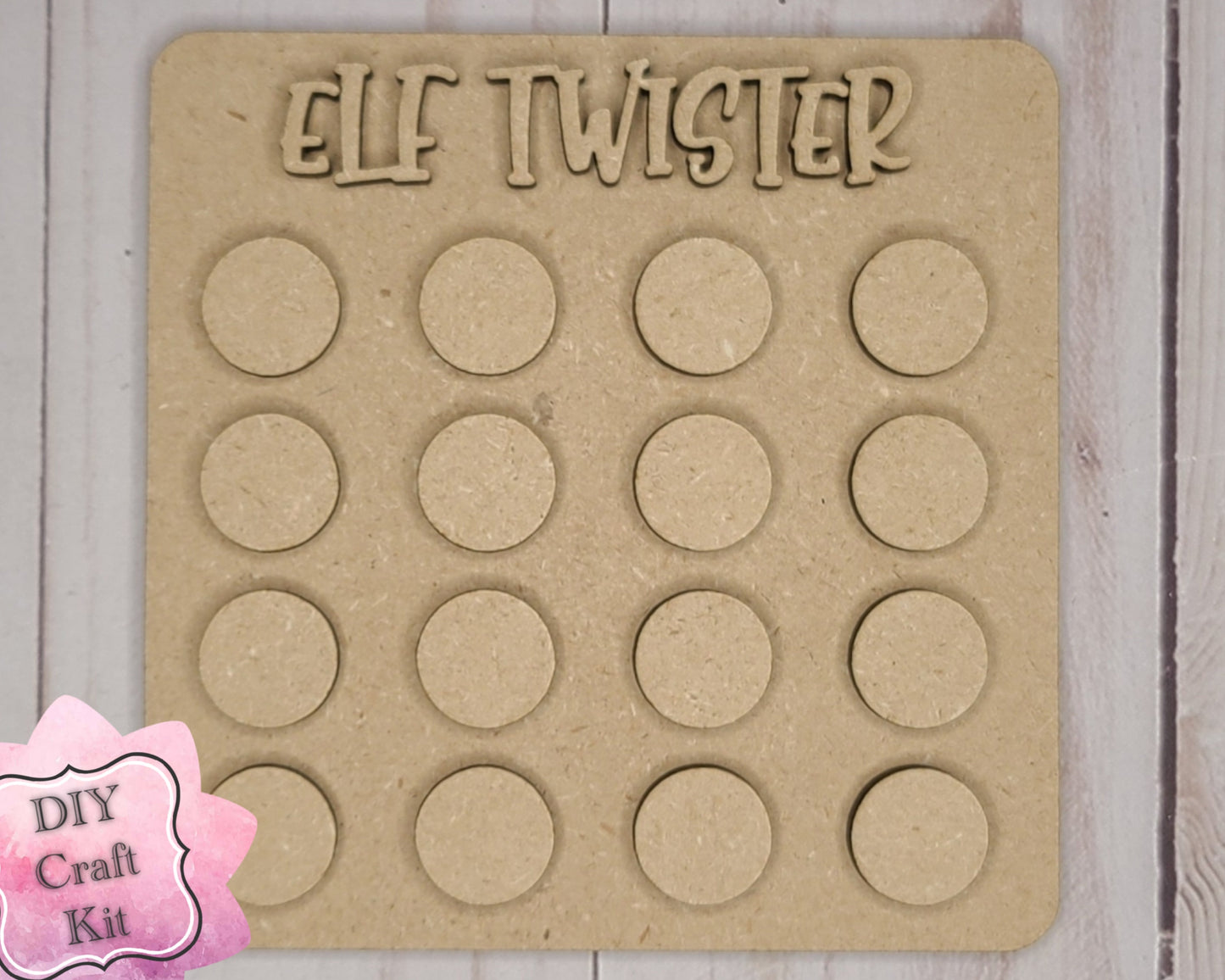 Elf Twister Christmas Elf Red Elf Decor DIY Paint kit #2810 - Multiple Sizes Available - Unfinished Wood Cutout Shapes