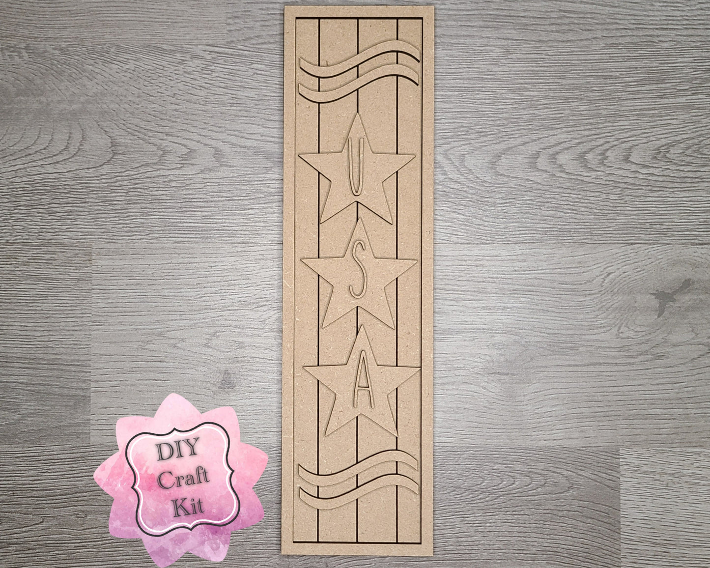 USA 4th of July Craft Kit Paint Kit Party Paint Kit #2841 - Multiple Sizes Available - Unfinished Wood Cutout Shapes