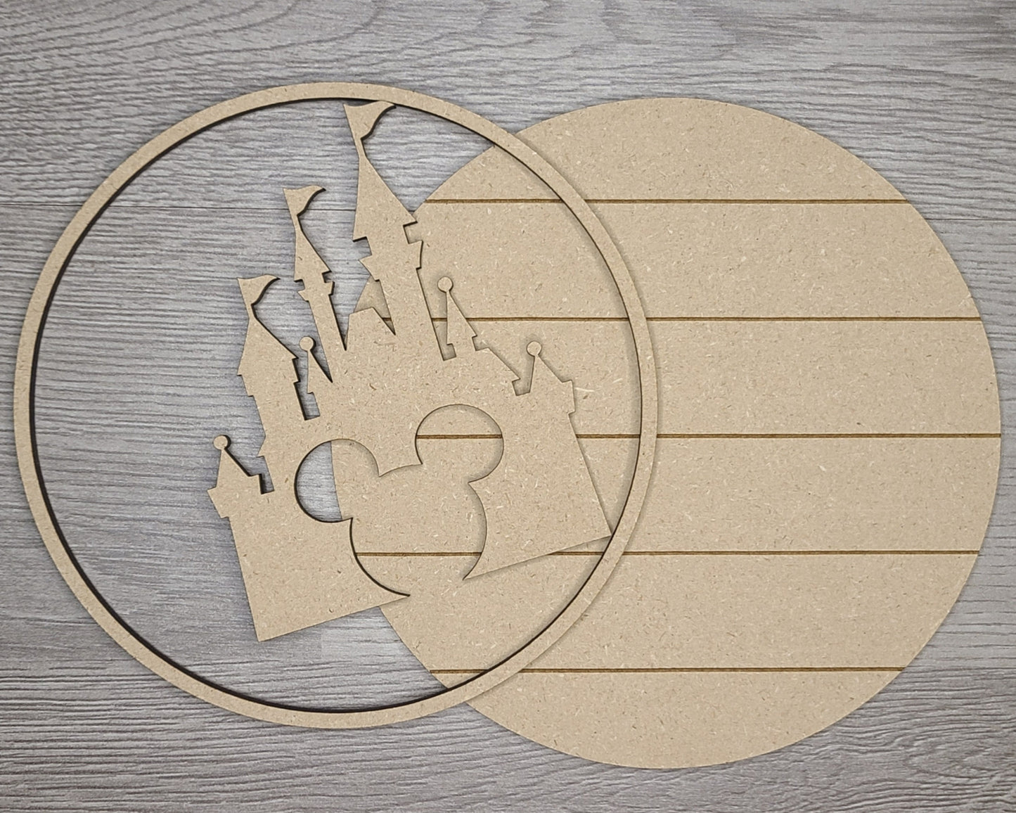 Castle Round Craft Kit Paint Kit Party Paint Kit #3030 - Multiple Sizes Available - Unfinished Wood Cutout Shapes