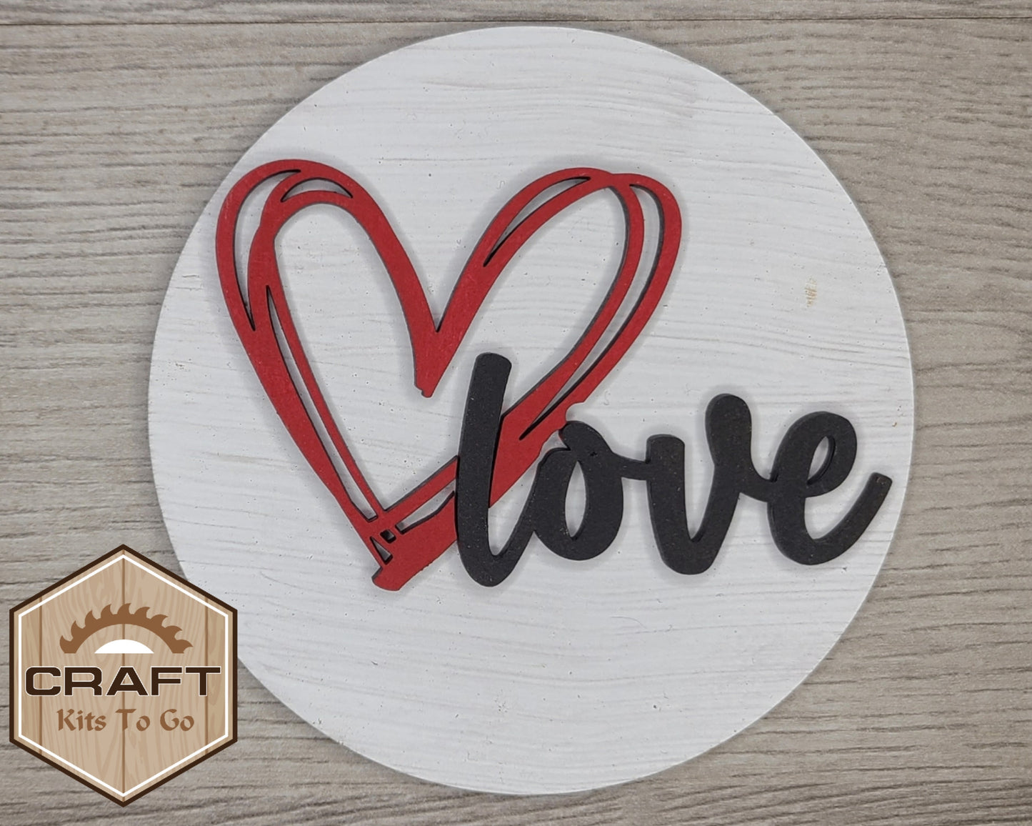 Love Valentine DIY Paint kit #2501 - Multiple Sizes Available - Unfinished Wood Cutout Shapes