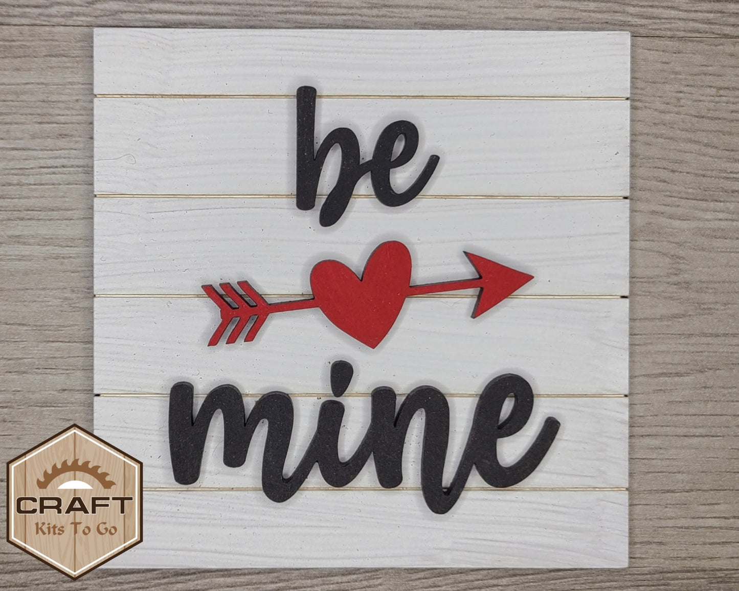 Be Mine Valentine DIY Paint kit #2500 - Multiple Sizes Available - Unfinished Wood Cutout Shapes