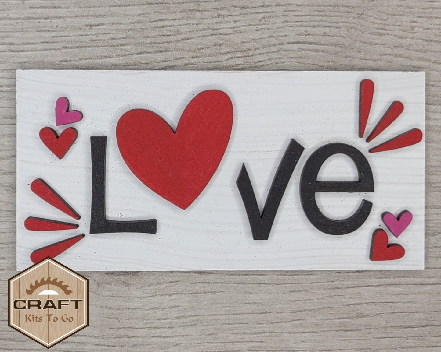 Love Valentine DIY Paint kit #2498 - Multiple Sizes Available - Unfinished Wood Cutout Shapes