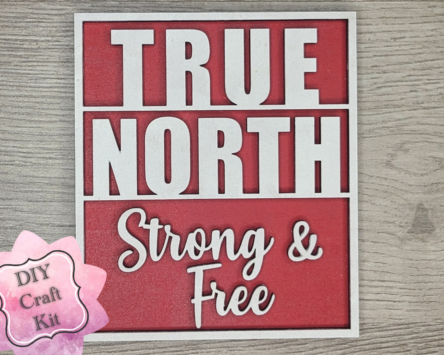 True North Canadian Canada Craft Kit DIY Craft Kit #2938 - Multiple Sizes Available - Unfinished Wood Cutout Shapes