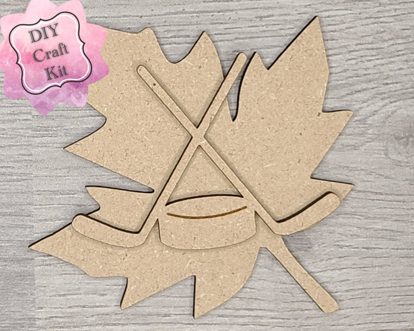 Hockey Canada Kit Canada Canadian Canada Craft Kit DIY Craft Kit #2944 - Multiple Sizes Available - Unfinished Wood Cutout Shapes