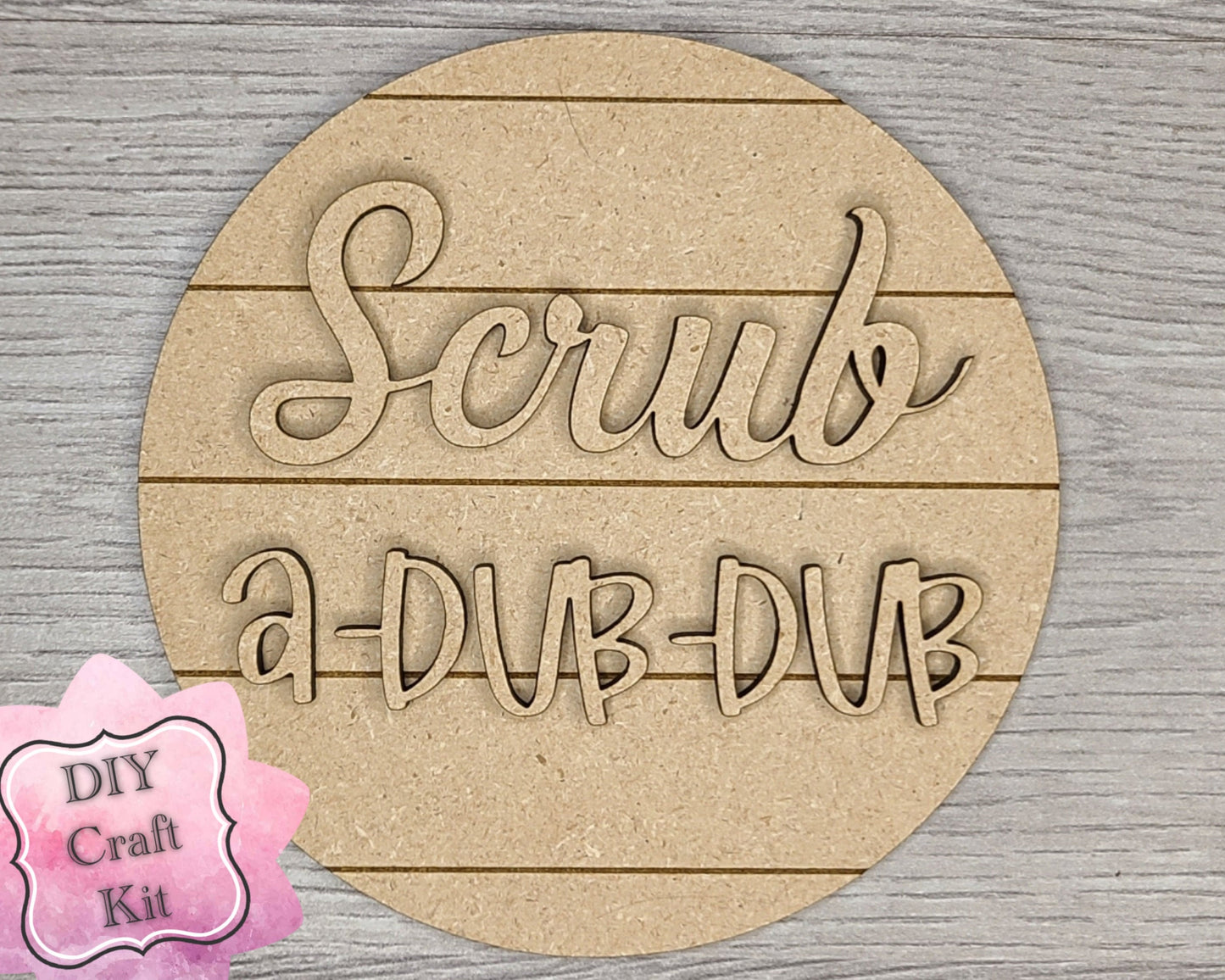 Scrub a dub dub Bathroom Decor Kit DIY Paint kit #3004 - Multiple Sizes Available - Unfinished Wood Cutout Shapes