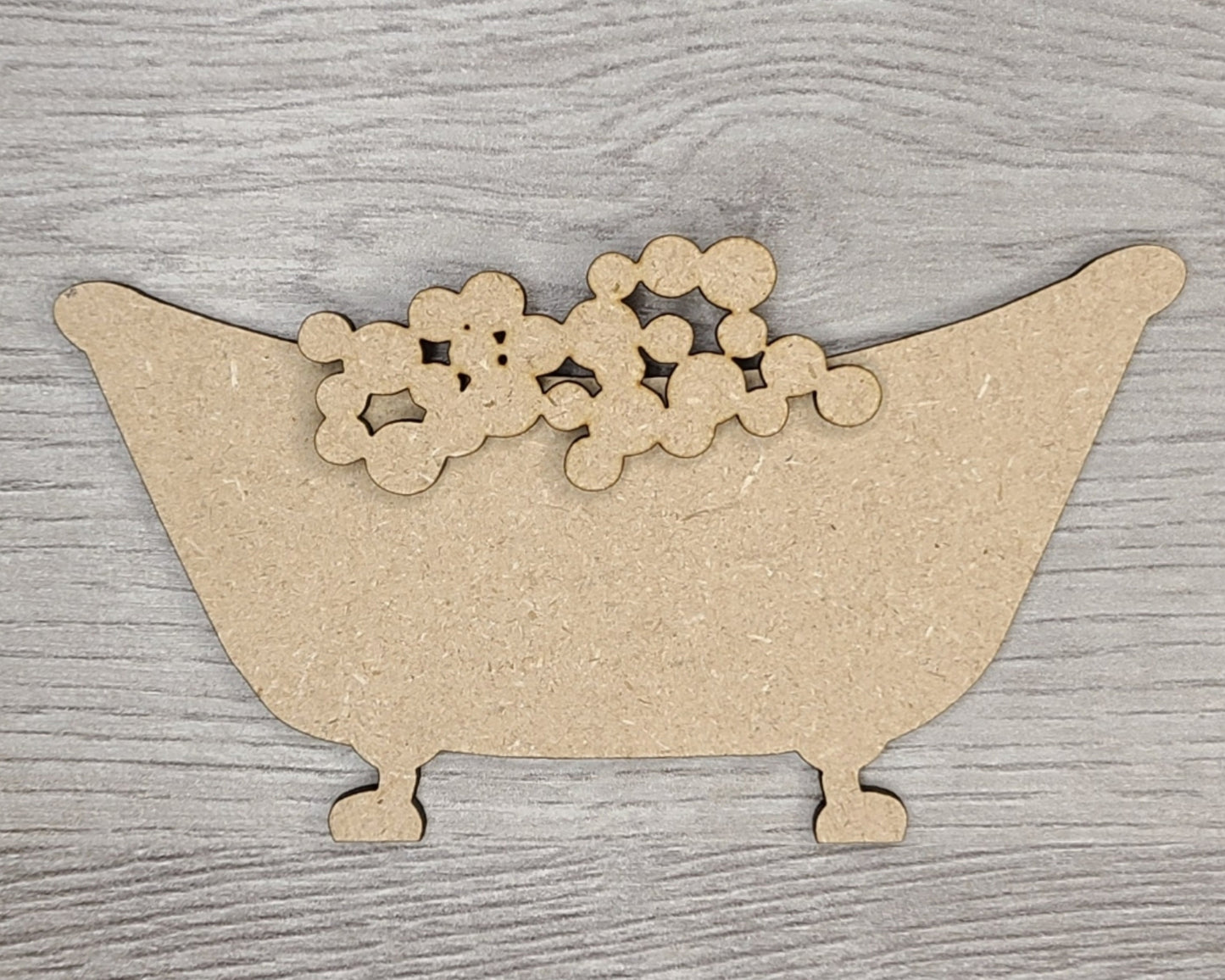 Bathtub with Bubbles Bathroom Decor Kit DIY Paint kit #3005 - Multiple Sizes Available - Unfinished Wood Cutout Shapes