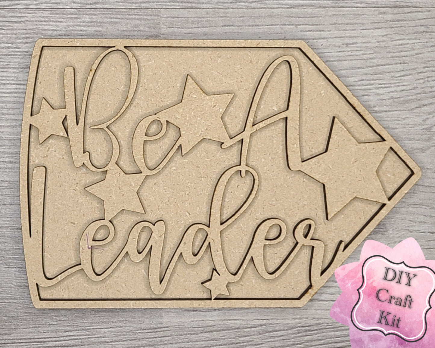 Welcome to our Classroom Interchangeable "Be a Leader" DIY Paint kit #2983 - Unfinished Wood shape cutouts