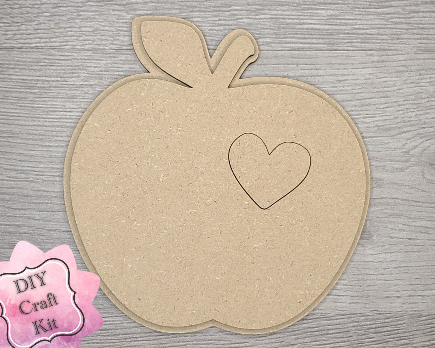 Welcome to our Classroom Interchangeable "Apple with Heart" DIY Paint kit #2983 - Unfinished Wood shape cutouts