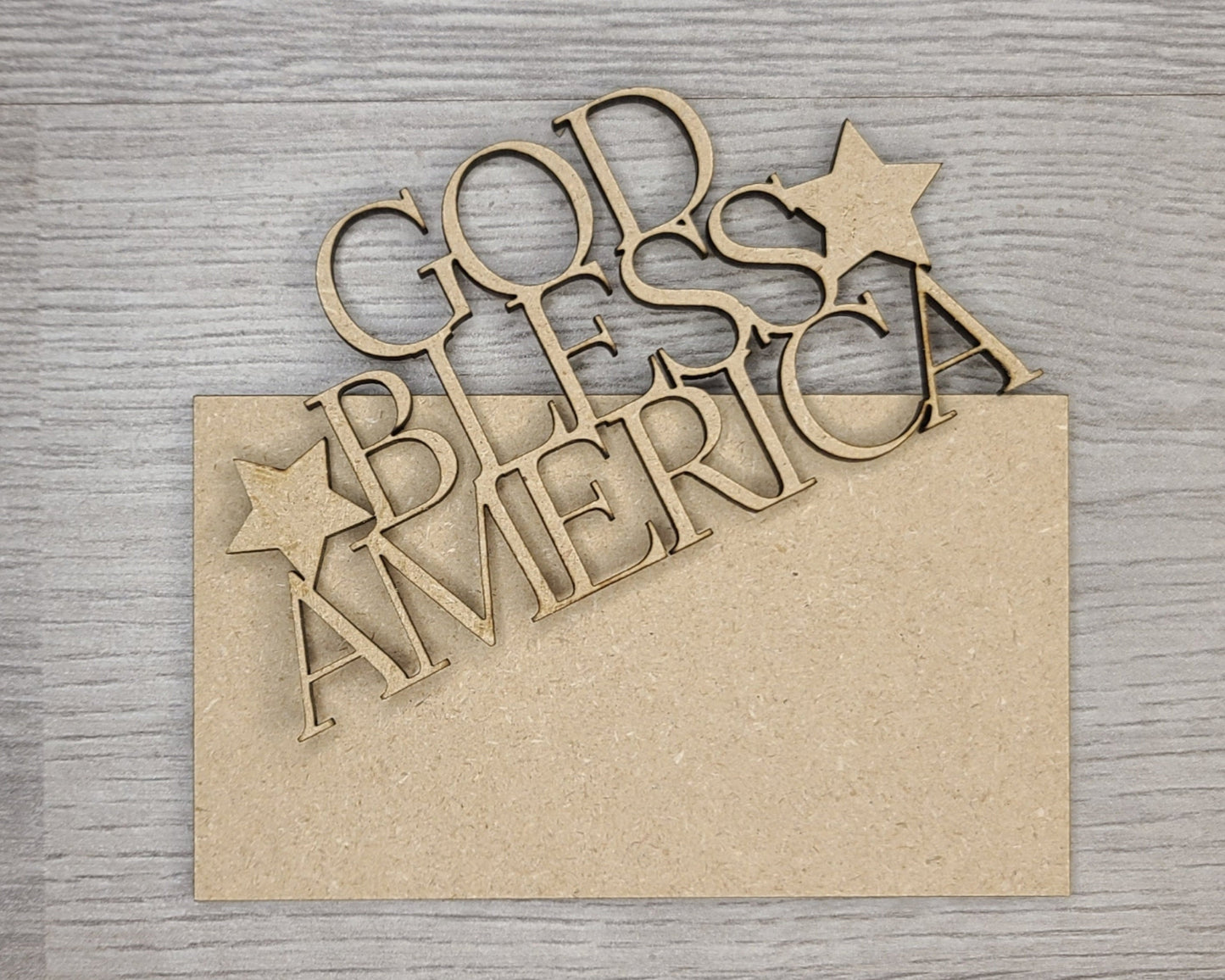 God Bless America 4th of July Craft Kit Paint Kit Party Paint Kit #2844 - Multiple Sizes Available - Unfinished Wood Cutout Shapes