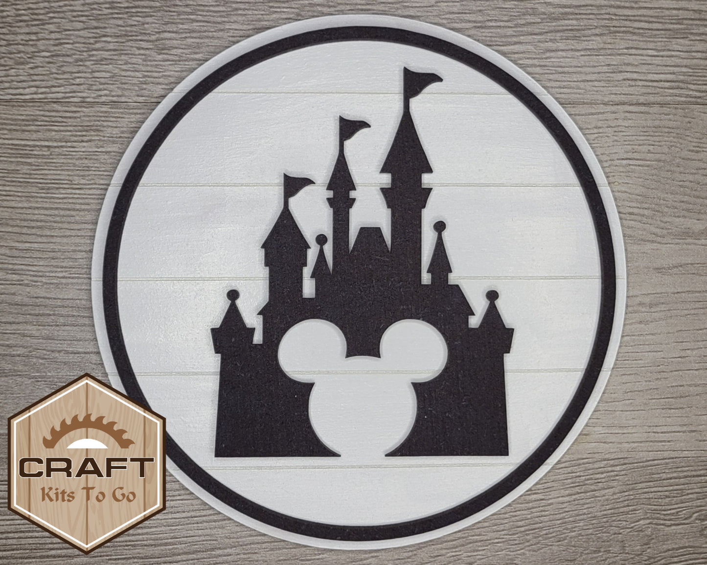 Castle Round Craft Kit Paint Kit Party Paint Kit #3030 - Multiple Sizes Available - Unfinished Wood Cutout Shapes