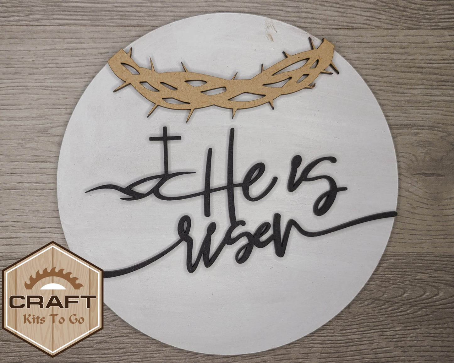 He is Risen Easter Party Craft Kit #2603 - Multiple Sizes Available - Unfinished Wood Cutout Shapes