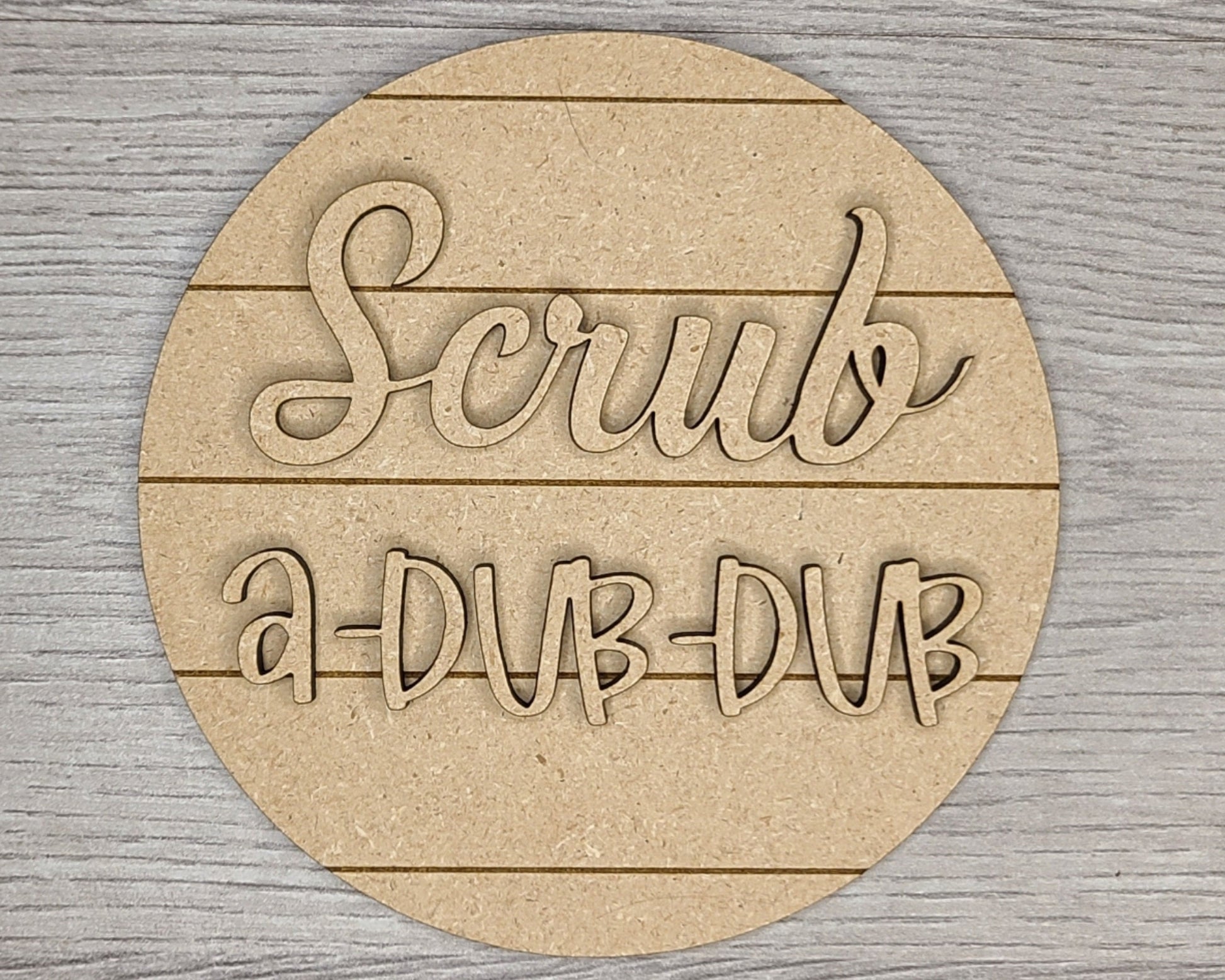 Scrub a dub dub Bathroom Decor Kit DIY Paint kit #3004 - Multiple Sizes Available - Unfinished Wood Cutout Shapes