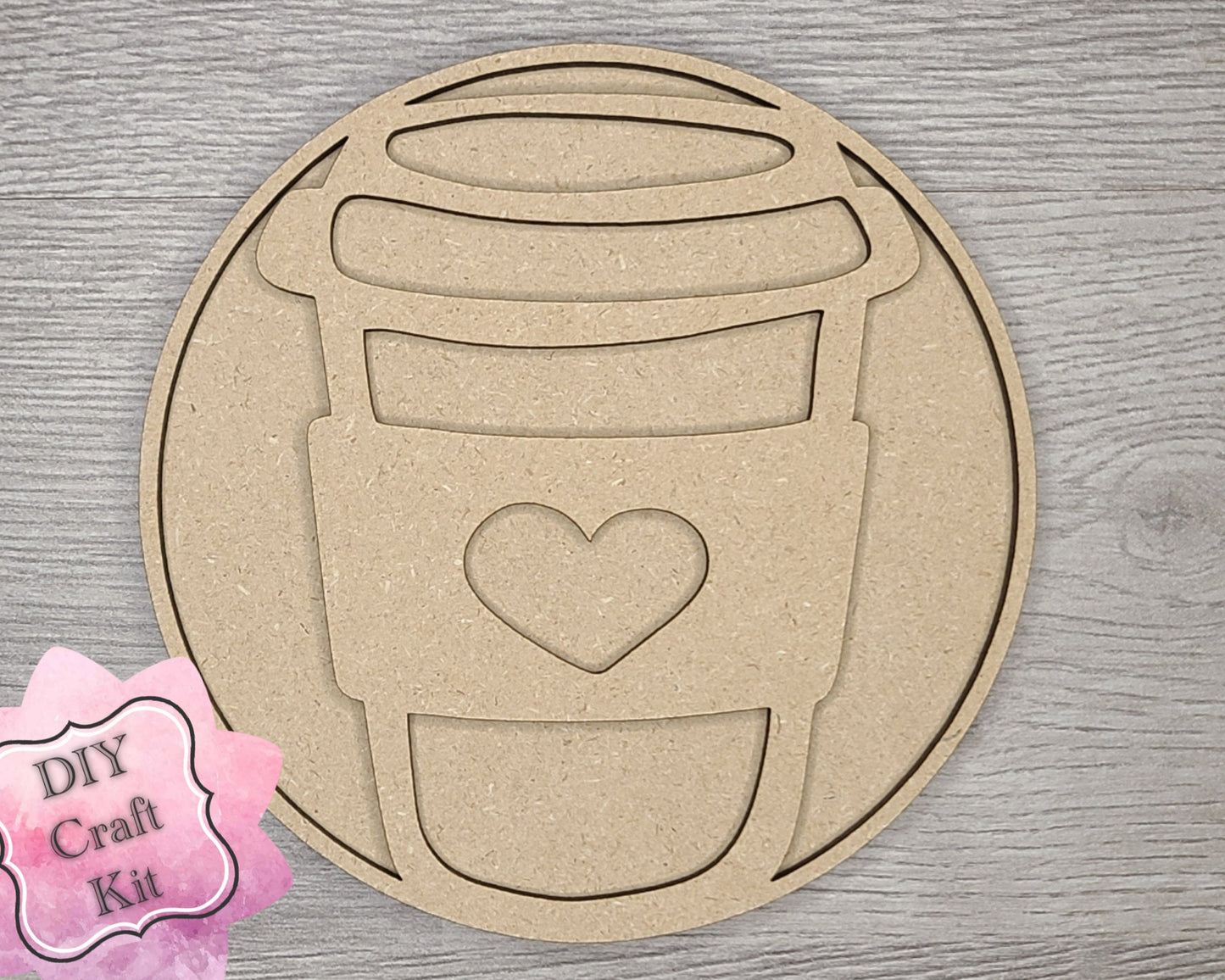 Welcome to our Classroom Interchangeable "Coffee" DIY Paint kit #2983 - Unfinished Wood shape cutouts