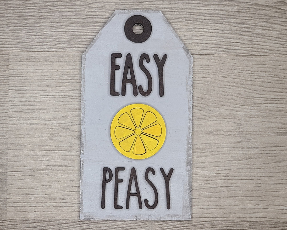Easy Peasy Tag | Lemon | #2541