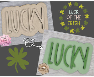 Lucky | St. Patrick's Day | Patty Day | DIY Craft Kits | Paint Party Supplies | #3109