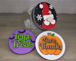 **SHOW OVERSTOCK SALE** Jar Toppers - FALL/WINTER SELECTION - #3605