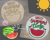Sweet Summertime Watermelon Decor Porch Decor Craft Kit Paint Party Kit #2683 - Multiple Sizes Available - Unfinished Wood Cutout Frames