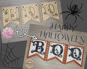 Halloween Bunting | Banner | Halloween Decor | Halloween Crafts | DIY Craft Kits | Paint Party Supplies | #3700