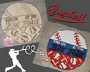 Baseball Sign Play Ball Paint Kit Party Paint Kit #3728 - Multiple Sizes Available - Unfinished Wood Cutout Shapes