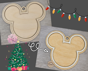 Mickey Mouse Ornament Craft Kit Paint Party Kit #3758 - Multiple Sizes Available - Unfinished Wood Cutout Shapes