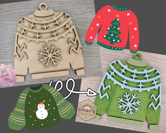 Snowflake Ugly Sweater Ornament | #3803