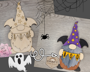 Halloween Gnome | Halloween Decor | Halloween Crafts | DIY Craft Kits | Paint Party Supplies | #3786