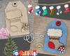 Christmas Stocking Tag | Christmas Tag | Christmas Crafts | Holiday Activities | DIY Craft Kits | Paint Party Supplies | #3780