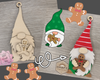 Christmas Gnome Ornament Merry Christmas Ornament DIY Craft Kit Paint kit #3837 - Multiple Sizes Available - Unfinished Wood Cutout Shapes