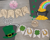 St. Patrick's Day Bunting Banner Craft Kit for Adults #3932 - Multiple Sizes Available - Unfinished Wood Cutout Shapes