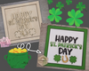 Happy St. Patrick's Day Craft Kit #2503 Multiple Sizes Available - Unfinished Wood Cutout Shapes