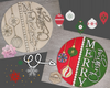 Merry Christmas Sign Décor Christmas Craft Kit DIY Paint kit #3899 - Multiple Sizes Available - Unfinished Wood Cutout Shapes