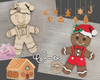 Gingerbread Boy Craft Christmas Décor Christmas Craft Kit DIY Paint kit #3938 - Multiple Sizes Available - Unfinished Wood Cutout Shapes