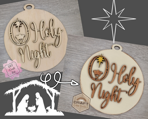 O Holy Night | Nativity Ornament | DIY Ornaments | Christmas Crafts | Holiday Activities | DIY Craft Kits | Paint Party Supplies | #3885