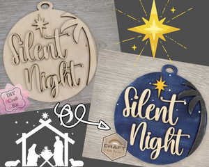 Silent Night Ornament | Nativity | DIY Ornaments | Christmas Crafts | Holiday Activities | DIY Craft Kits | Paint Party Supplies | #3889