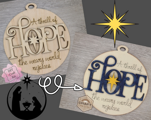 HOPE | Nativity Ornament | DIY Ornaments | Christmas Crafts | Holiday Activities | DIY Craft Kits | Paint Party Supplies | #3888