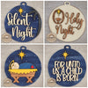 Silent Night Nativity Christmas Ornament Baby Jesus Ornament Holiday DIY Craft Kit Paint kit #3889