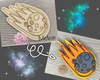 Meteor Cutout | Space | Outer Space | Kids Crafts | Wood Shape Cutout | #2230 - Multiple Sizes Available - Unfinished Wood Cutout Shapes