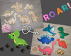 Dinosaur Set Wood shape cutouts Dinosaurs DIY Paint kit #2248 - Multiple Sizes Available - Unfinished Wood Cutout Shapes