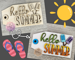 **SHOW OVERSTOCK SALE** 4inch Hello Summer Tag #3914