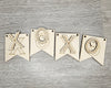 XOXO Bunting | Valentine Banner | Springtime | DIY Craft Kit | #2528 - Multiple Sizes Available - Unfinished Wood Cutout Shapes