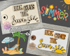 Summer Tag | Sweet Summertime | DIY Craft Kit | Paint Party Kit | #3915 | Multiple Sizes Available - Unfinished Wood Cutout Frames