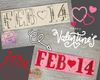 Feb 14th Sign | Valentine's Day Crafts | DIY Craft Kit | Feb 14th | DIY Crafts Kits | #2521 Multiple Sizes Available - Unfinished Wood Cutout Shapes