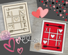 Valentine Tic Tac Toe | Valentine's Day Crafts | DIY Craft Kit | Feb 14th | DIY Crafts Kits | #3991 Multiple Sizes Available - Unfinished Wood Cutout Shapes