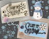 Let it Snow Tag | Winter Crafts | DIY Winter Craft Kits | DIY Paint Party Supplies | #3918 - Multiple Sizes Available - Unfinished Wood Cutout Shapes