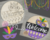 Mardi Gras Welcome Sign | Mardi Gras Crafts | DIY Craft Kits | Paint Party Supplies | Wood Shape Cutout #4036 Wood Cutouts Wood