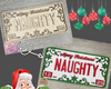 Naughty License | Christmas Crafts | DIY Craft Kits | Paint Party Supplies | Christmas Decor | #2317 - Multiple Sizes Available - Unfinished Wood Cutout Shapes
