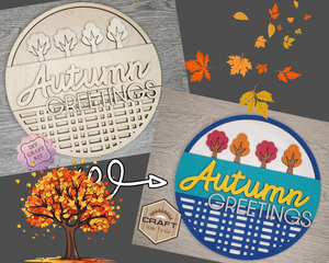 Autumn Sign | Fall Crafts | Fall Colors | DIY Craft Kits | Paint Party Supplies | Fall Decor | #3146
