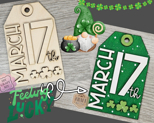 March 17th Tag | ST. Patrick's Day Crafts | Gift Tags | DIY Craft Kits | Paint Party Supplies | #4018